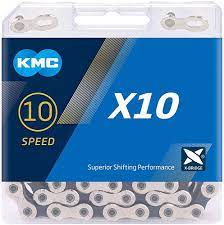 KMC X10 10 Speed Chain - SILVER/BLACK - X-Series w/ Connecting Link