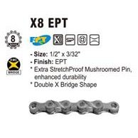 KMC X8EPT 8-Speed Chain with EcoPro TeQ Coating