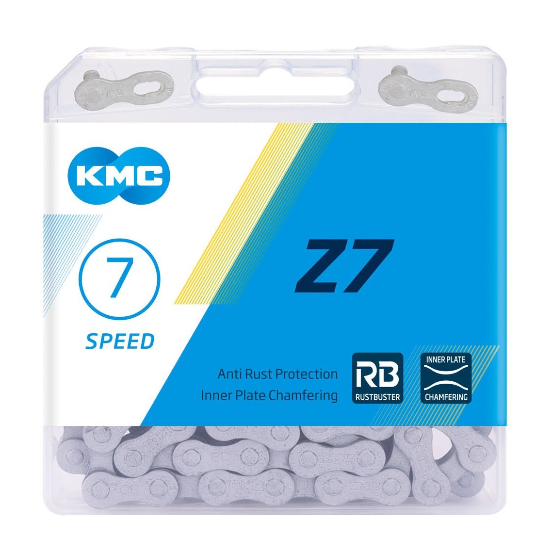 KMC Z7 Chain - 6-8 Speed, 116L, Rust Buster, Grey