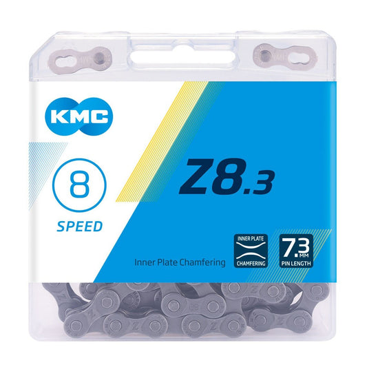 KMC Z8.3 Chain for 6-8 Speed Bikes - 116L Silver with Connect Link