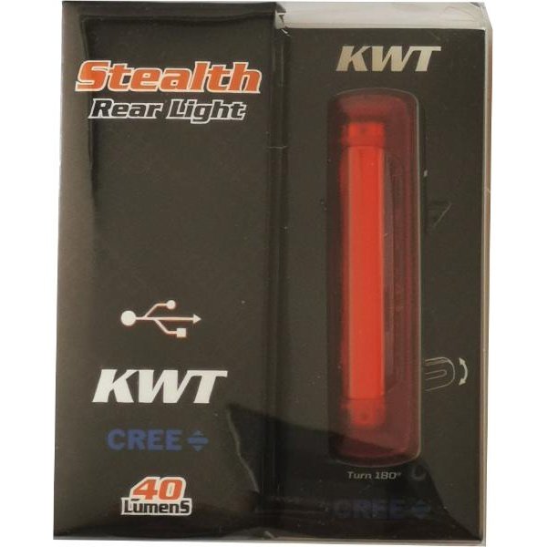 KWT Light USB Rear Stealth II - Aero Strap & Jersey Clip