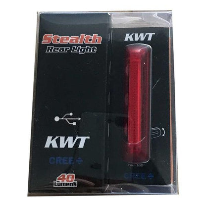 KWT Light USB Rear Stealth II - Aero Strap & Jersey Clip