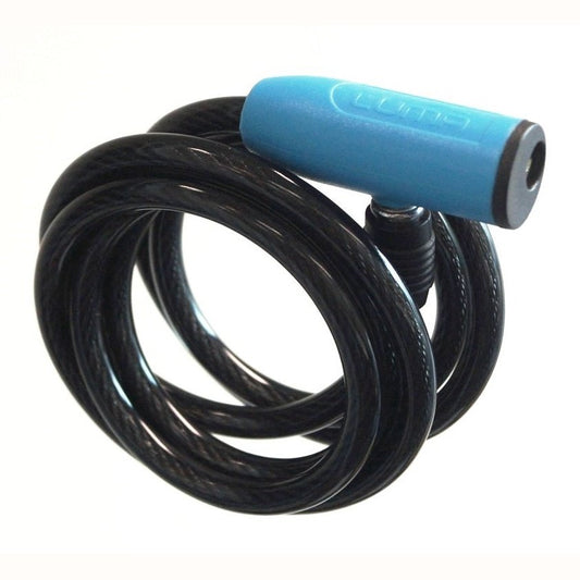 LUMA No1 Lock Cable - 8mm x 1500mm, Key Lock, Blue Highlights