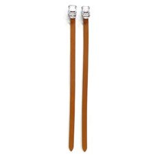 Laminated Toe Clip Straps - Brown Pair - 430mm Length