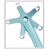 Lasco Alloy Single Speed Crank Set - 170mm, 130 BCD, Baby Blue