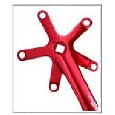 Lasco Alloy Single Speed Crank Set - 170mm, 130 BCD, RED