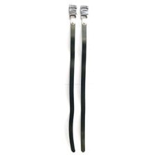 Leather Toe Clip Straps - Black Pair