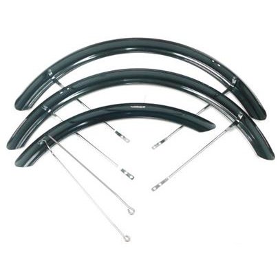 MUDGUARD SET 20/24, Gomier 2500 Series Black Resin 3 Piece set With Stays very Durable Resists Sctatches and Dents . rust proof