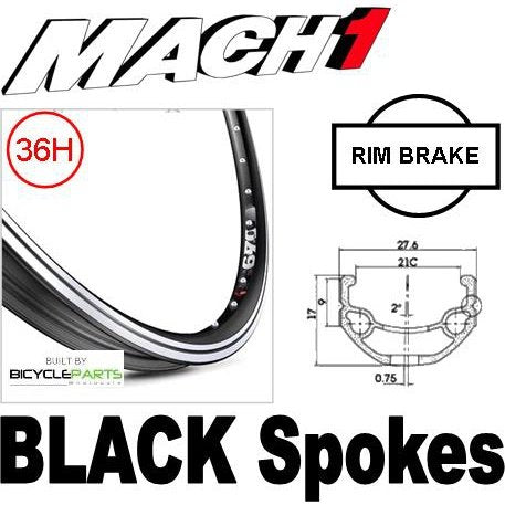 Mach1 670 D/w 700c Wheel - Black Rim, Silver Hub, Loose Ball Bearings