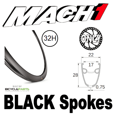 Mach1 GRAVEL 700C Front Wheel - 3 in 1 Hub, 6 Bolt Disc, Black Rim & Spokes