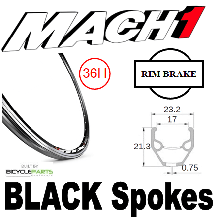 Mach1 MX 27.5/650B Wheelset - Sealed Novatec Hub, Black Rim & Spokes