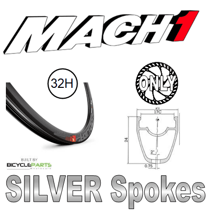 Mach1 Stormer 700C Front Wheel - Centrelock Disc Hub