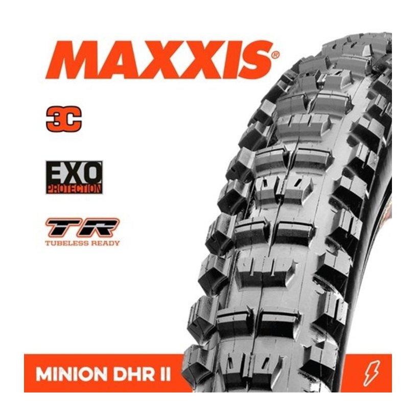 Maxxis MINION DHR II 27.5 X 2.40 Folding 60TPIx2 DH 3C MaxxGrip TR