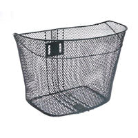 Mesh Front Basket - Fixed Fittings, 34x25x25cm, Black