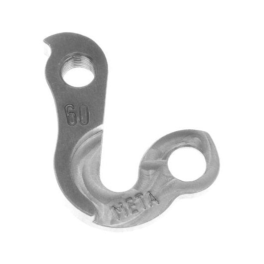 Meta CNC Felt Derailleur Hanger 60 - 6061 T651 Aluminum, CNC Machined, Silver