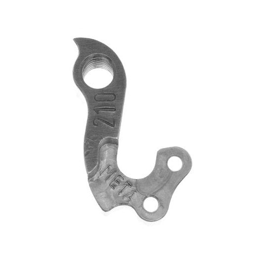 Meta CNC Model 210 CNC Derailleur Hanger - 6061 T651 Aluminum, Silver, De Rosa, Eddy Merckx