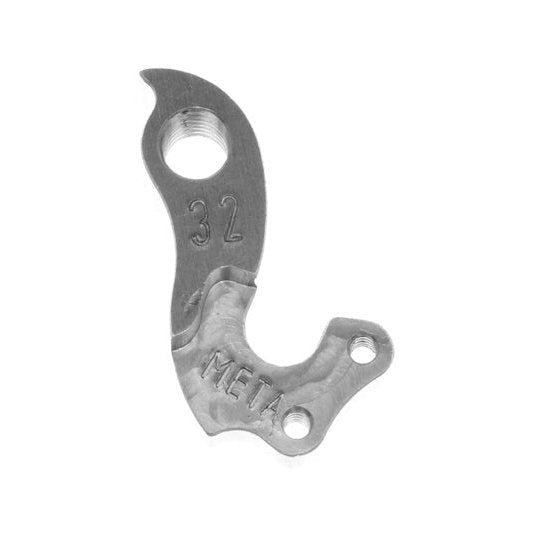 Meta CNC Model 32 CNC Derailleur Hanger - 6061 T651 Aluminum, Silver, Wilier, Fuji, Focus