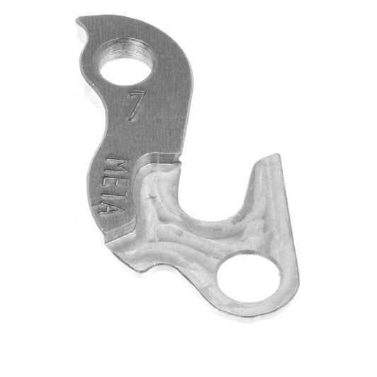 Meta CNC Model 7 CNC Derailleur Hanger - 6061 T651 Aluminum, Silver, Gary Fisher, Klein, TREK