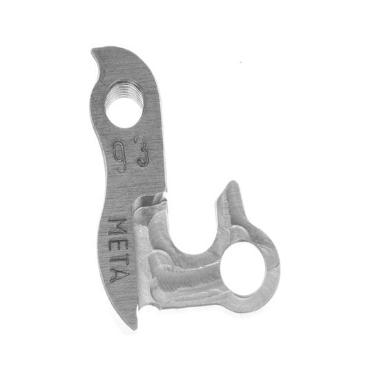 Meta CNC Norco Derailleur Hanger 93 - 6061 T651 Aluminum, CNC Machined, Silver