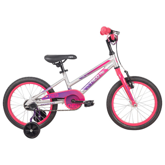 Neo+ 16 Girls Brushed Alloy/ Pink, Purple Fade Bike - Lightweight