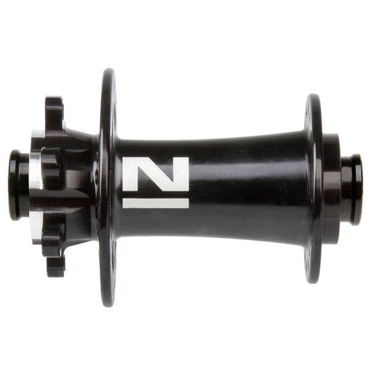 Novatec Hub, Front. 6 Bolt DISC Black 2 Sealed Bearings, 32H, 15mm Through, 100mm OLD,Hub,W/Novatec Logo, W/O Axle, Weight: 155g