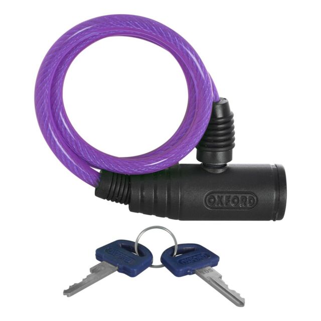 Oxford Bumper Cable Lock - 600x6mm, 2 Keys, Purple