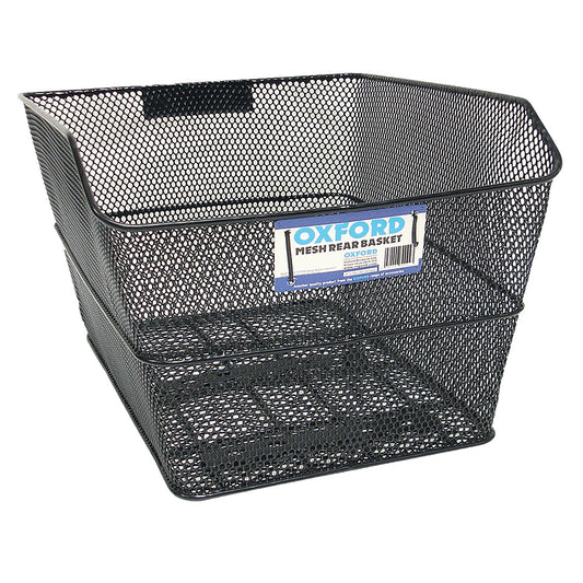 Oxford Rear Basket with Fittings - Black Bicycle Accessory