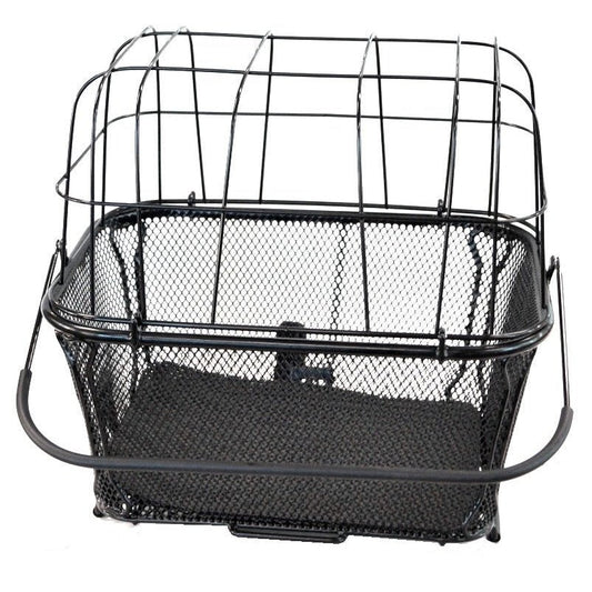 Pet Carrier Rear Basket - Quick Release Base, Dome Lid, Padded Base & Anchor Strap - 40x30x35cm