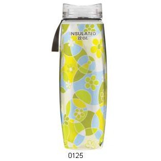 Polar Bottle ERGO Insulated Water Bottle - 650ml/22 oz, Classic Valve, Circles & Flowers