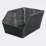 Polyrattan Rear Basket - Dark, Fixed Fittings - 450Lx300Wx220Hmm