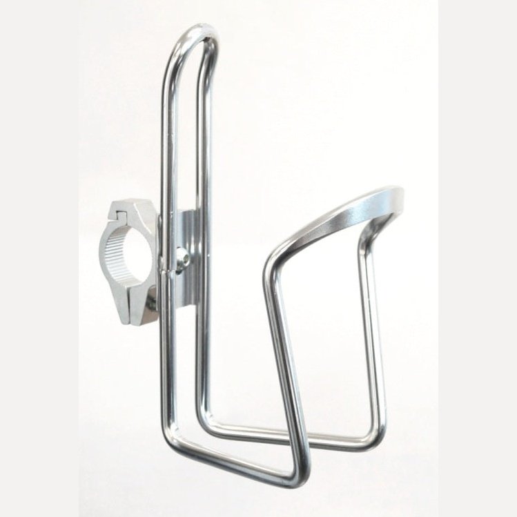 ProSeries Alloy ProSeries Bidon Cage - Handlebar Mount, Silver, Fits 22.2 Bars