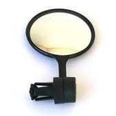 ProSeries Convex Round Bar End Mirror - Shatterproof 65mm Black