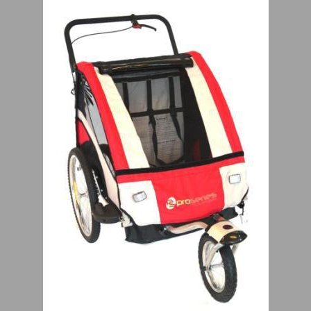 ProSeries Steel Bicycle Trailer/Jogger with Swivel & Lock Front Wheel - Red