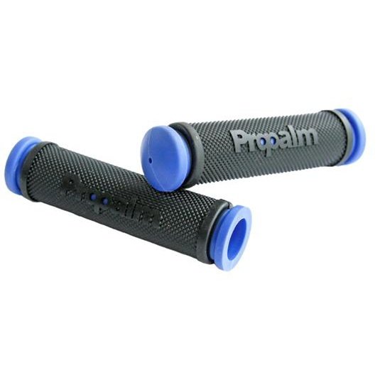 Propalm MTB Grips - Black/Blue, Closed Ends