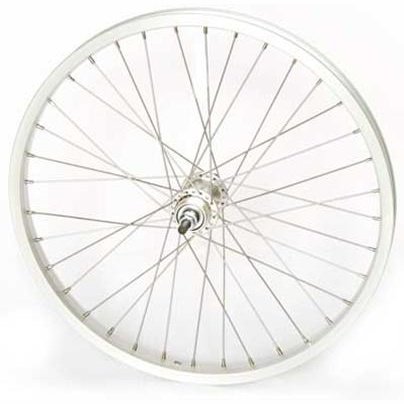 QLD Classic Rear Wheel, Screw-On, Nutted, 20- Alloy, 36h, Silver S/S Spokes, 110 OLD