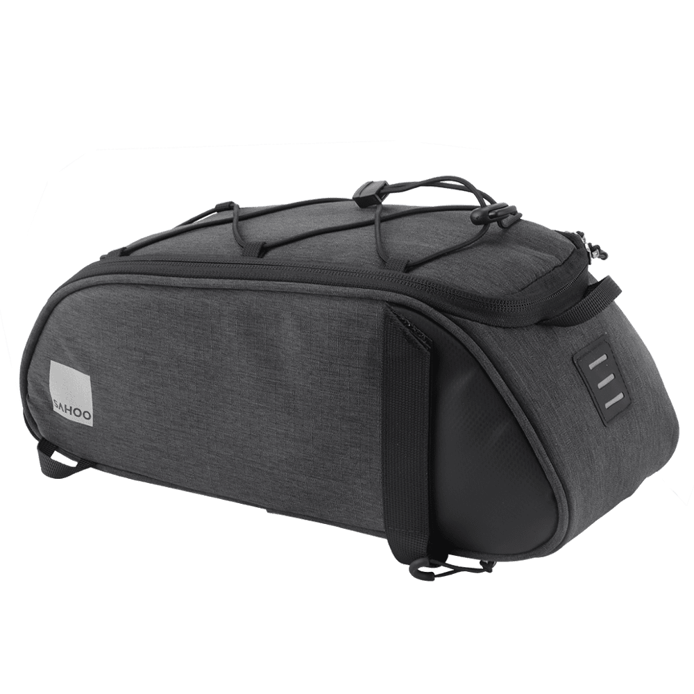Roswheel SAHOO 7L Rack Top Bag with Water Bottle Pocket and Zippered Compartments - Black