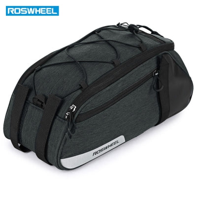 Roswheel SAHOO Rack Top Bag 8L - Main & Side Zip Pockets, Velcro Attach, 600D Nylon