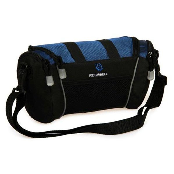 SAHOO Compact Handlebar Bag - 5L Capacity, 4 Pockets, Velcro Attach, Black