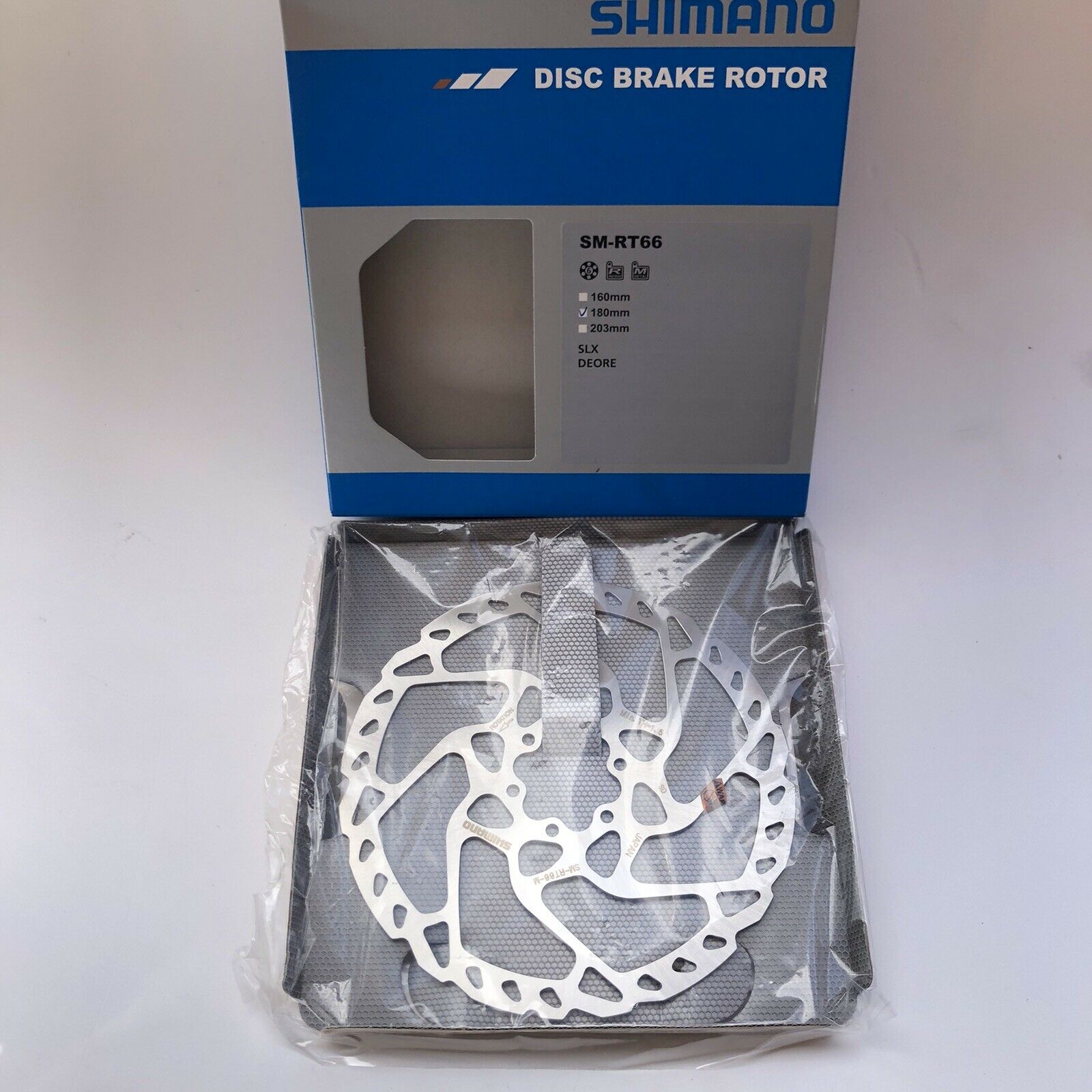 SHIMANO SM-RT66 SLX 6 Bolt Disc Brake Rotor - 180mm Deore Six Bike Bic ...