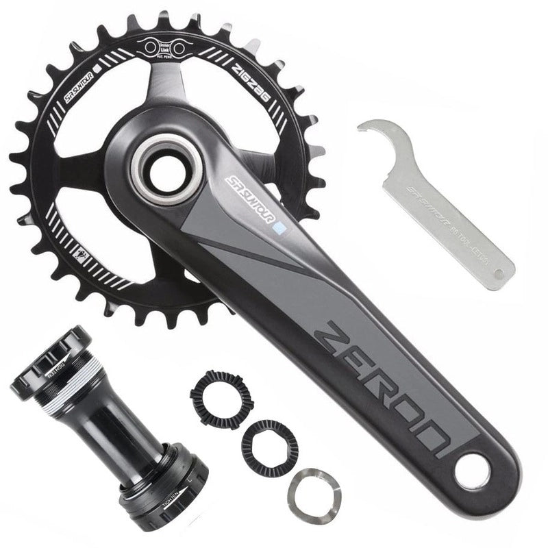 SR Suntour Zeron Chainwheel Set / Crankset 170mm x 30T for 10/11s Black