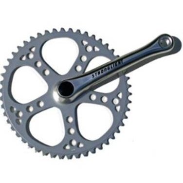 STRONGLIGHT 55S 170mm Crankset with 46T Chainring - Silver Finish