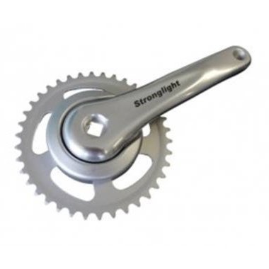 STRONGLIGHT Earth F8 170mm Crankset - 38T Silver for Efficient Cycling