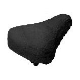 Sheepskin Seat Cover - Large, Drawstring, Black, Pure Wool