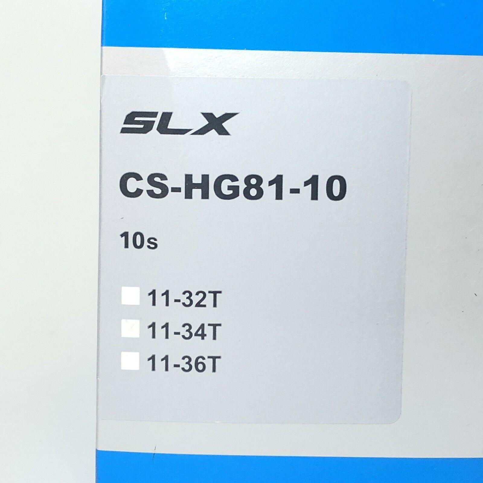 Shimano SLX 10Spd Cassette CS-HG81 11-34t 10-Speed Dyna-Sys Bike Gears Sprocket