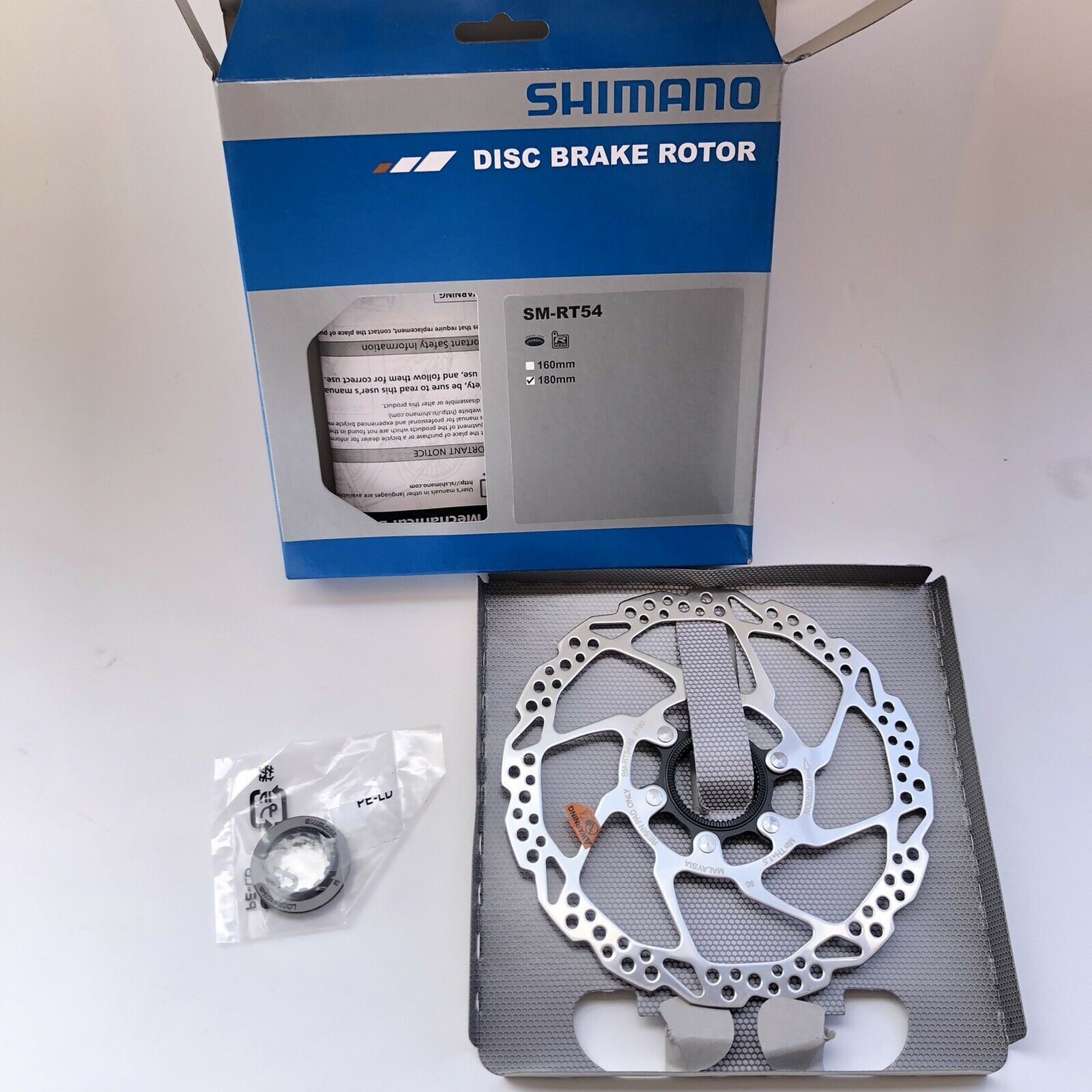Shimano SM-RT54 Centre Lock Disc Brake Rotor Stainless 180mm Bike Bicycle Part