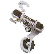 Silver 6-Speed Short Cage Rear Derailleur with Bracket