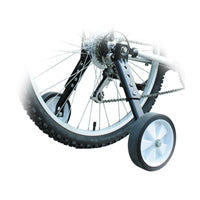 Silver Training Wheels for 20-26 Bikes - 100Kg Capacity