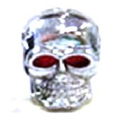 Skeleton Silver Valve Cap - Universal Fit