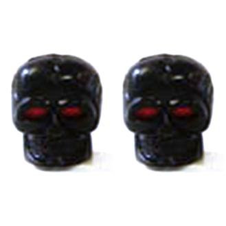 Skull Valve Caps - Black 2 Pack