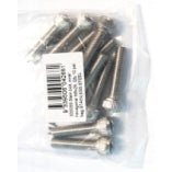 Stainless Steel M6 x 25mm Stem Bolt 10-Pack - Inner Hex